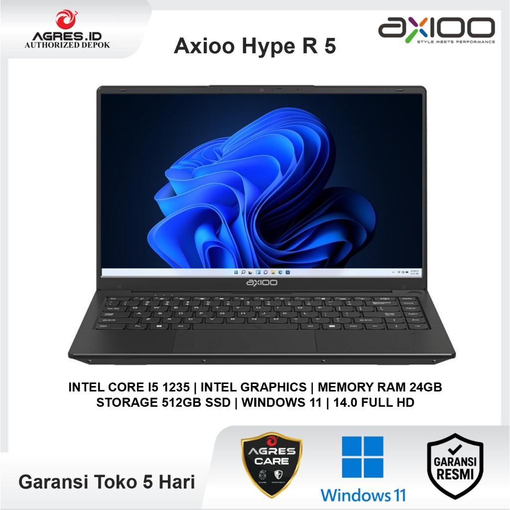 Jual Laptop Axioo Hype R 5 I5 1235 24GB 512GB Win 11 14.0 Full HD (1KG ...