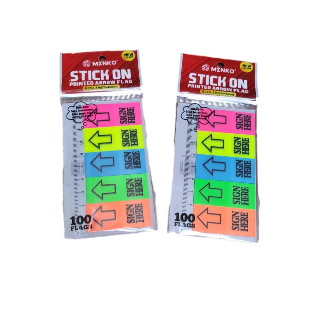 Jual STICKY NOTES PENANDA TANDA TANGAN STIKER SIGN HERE PANAH WARNA ...