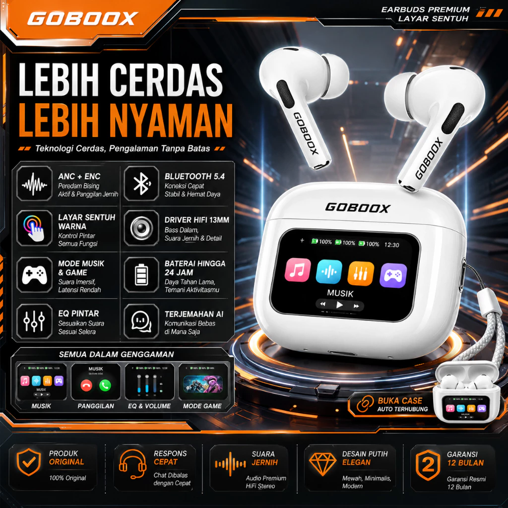 Goboox TWS Bluetooth Earphone Super Bass ANC