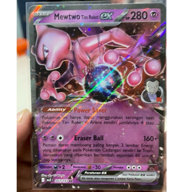 Jual Mewtwo Tim Roket EX 63/193 RR TCG Pokemon Indonesia | Shopee Indonesia