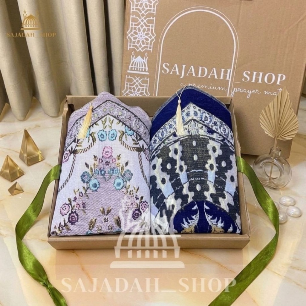 Set Sajadah Kado Pernikahan Sakinah Pastel Prayer Set/ Wedding gift COUPLE  (1KG)