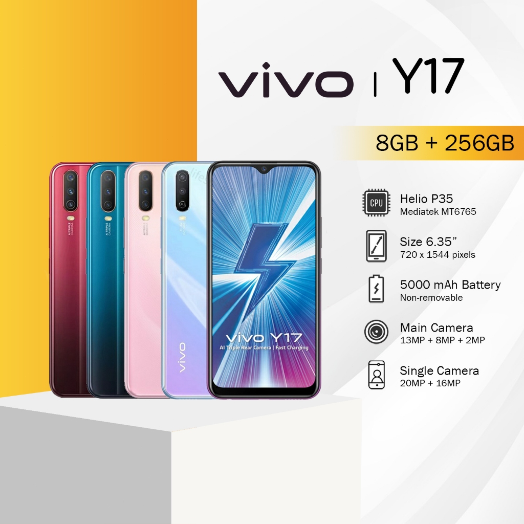 HP VIVO Y17 8/256GB Smartphone Fullset Garansi 1 Tahun
