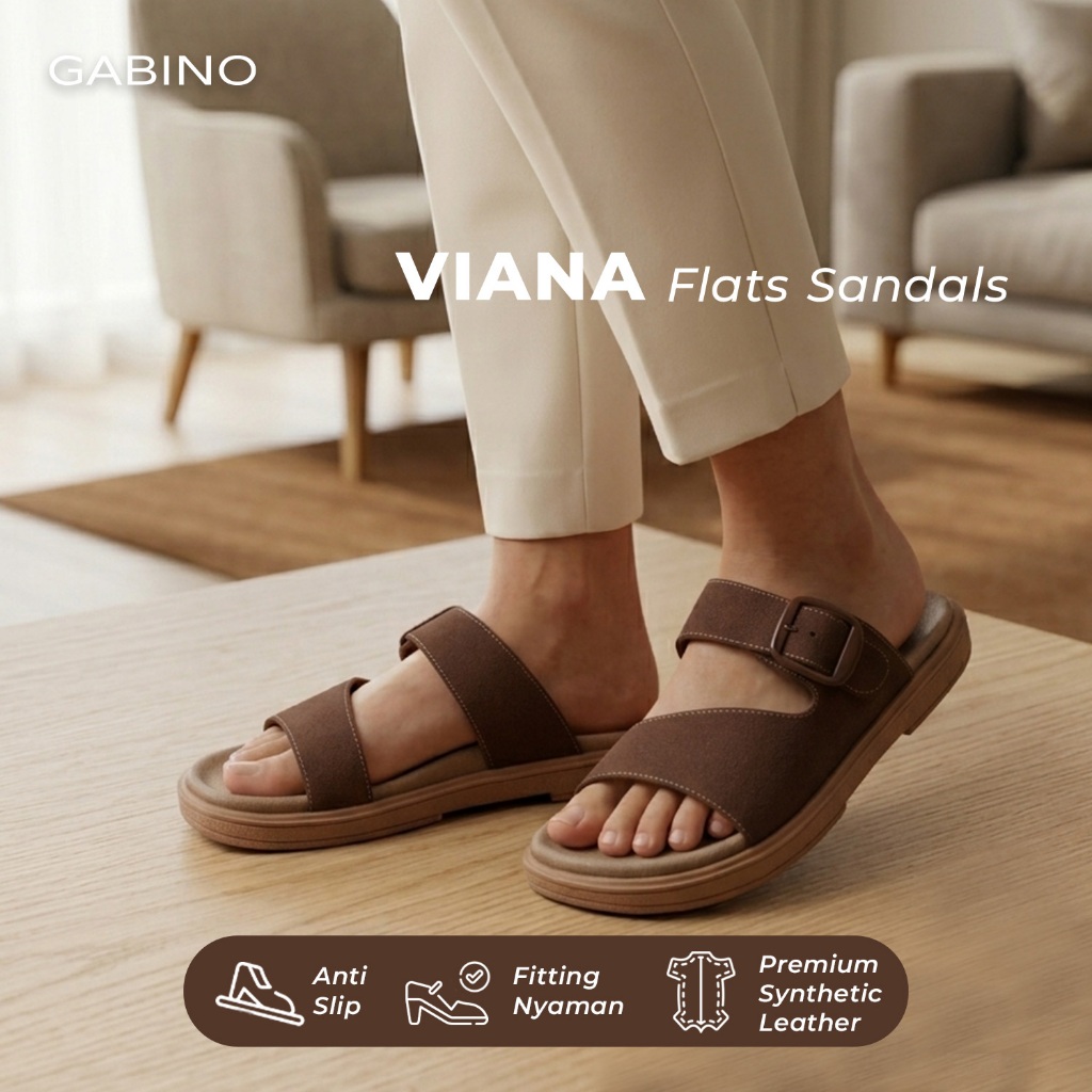 Gabino Sandal Wanita Slip On Casual Viana - G1AA5015