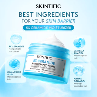 [SKINTIFIC CERTIFIED] 5X Ceramide Barrier Moisturizer Gel 30g | Cream Pemutih Wajah Calming Whitening Brightening Dark Spot