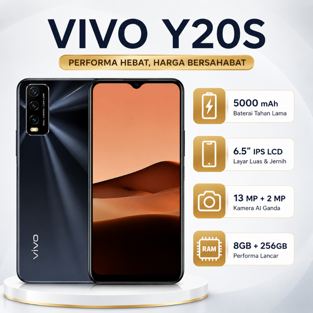 Smartphone Vivo Y20s asli ori handphone RAM 8/256GB  Camera 13MP