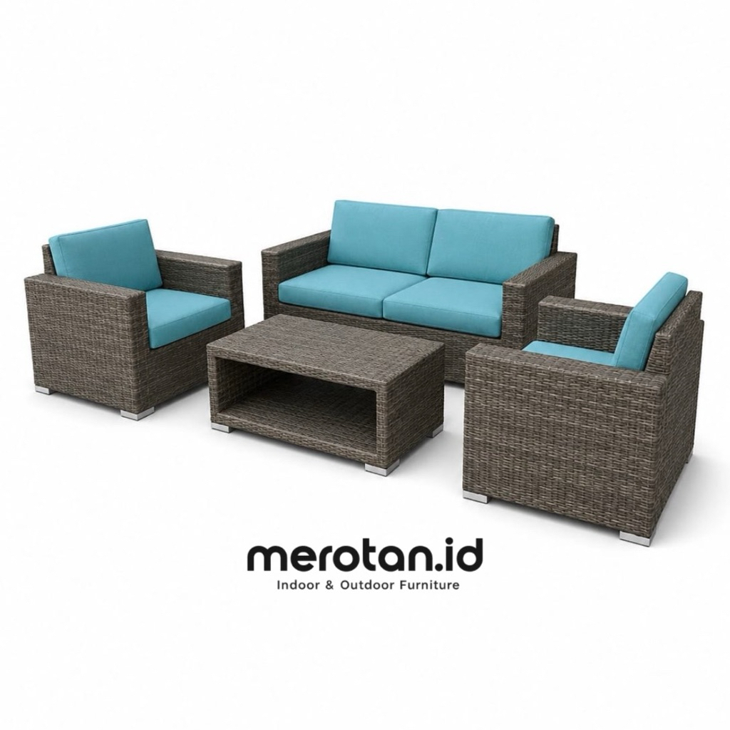 Jual Merotan ID - Set Sofa Tamu Outdoor Anyaman Rotan Sintetis / Kursi ...