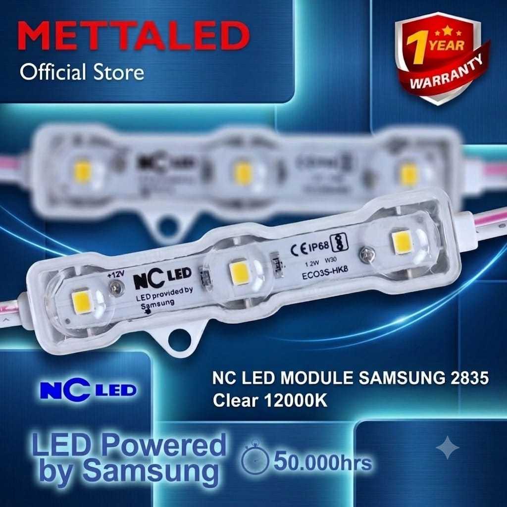 Jual LAMPU MODULE LED 3 MATA NC LED SAMSUNG 2835 WHITE 1.2W MADE IN ...