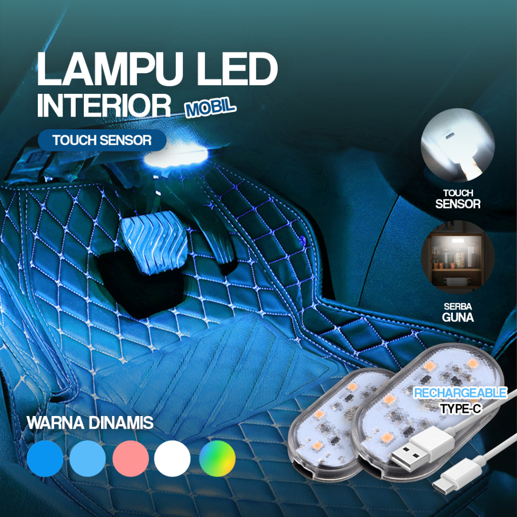 Lampu LED Interior Mobil Touch Sensor | Car Interior Touch Light | Lampu LED Interior Mobil