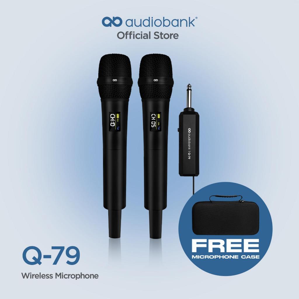 Jual Audiobank Q-79 Echo Rechargeable Microphone Mic Wireless Portable ...