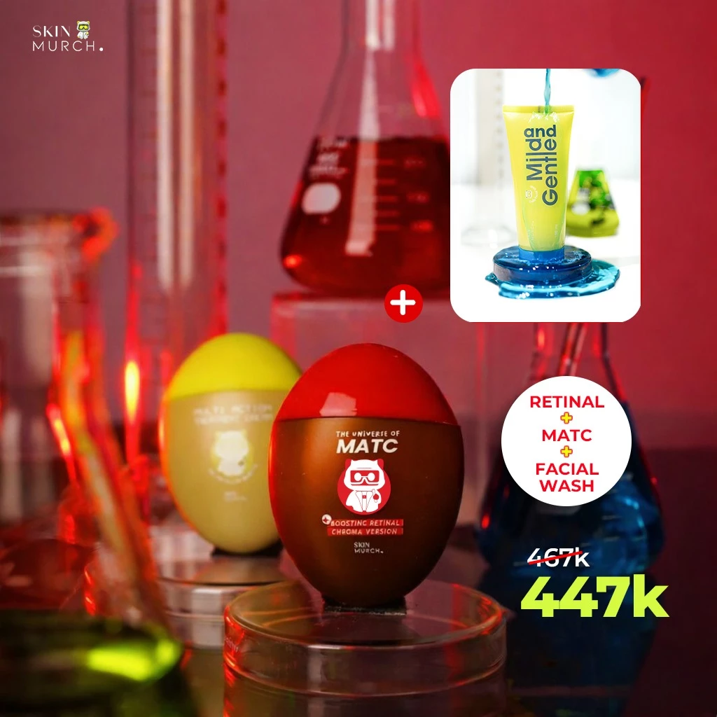 SKINMURCH [Beli 3 PCS Lebih Hemat] - (Mild and Gentle Daily Facial Wash Booster 100ml + Multi Action Treatment Cream Booster 40ml + MATC BOOSTING Retinal Chroma Version 40ml) - foto 1