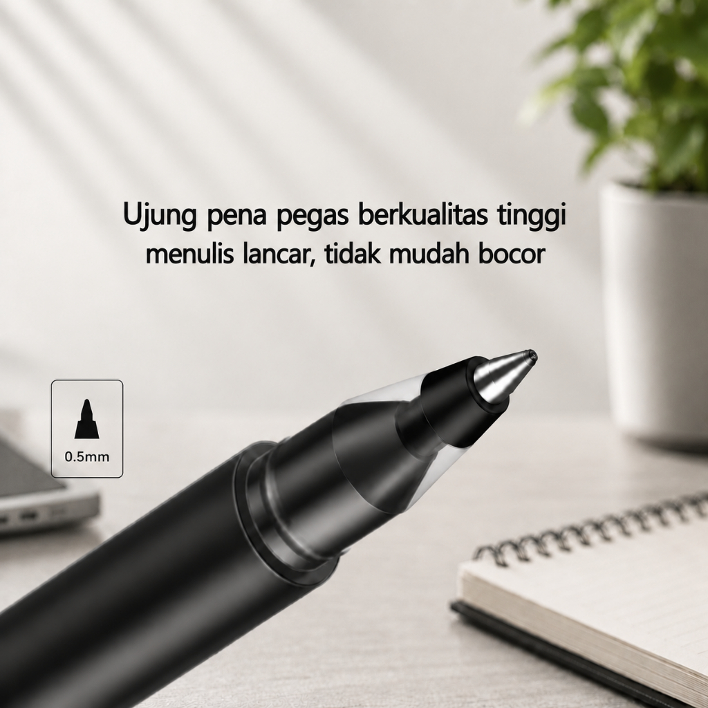 Bantex Pulpen Gel Pen 0.5 mm Isi Tinta 4x Lebih Banyak BG1003 Per Pcs (4)