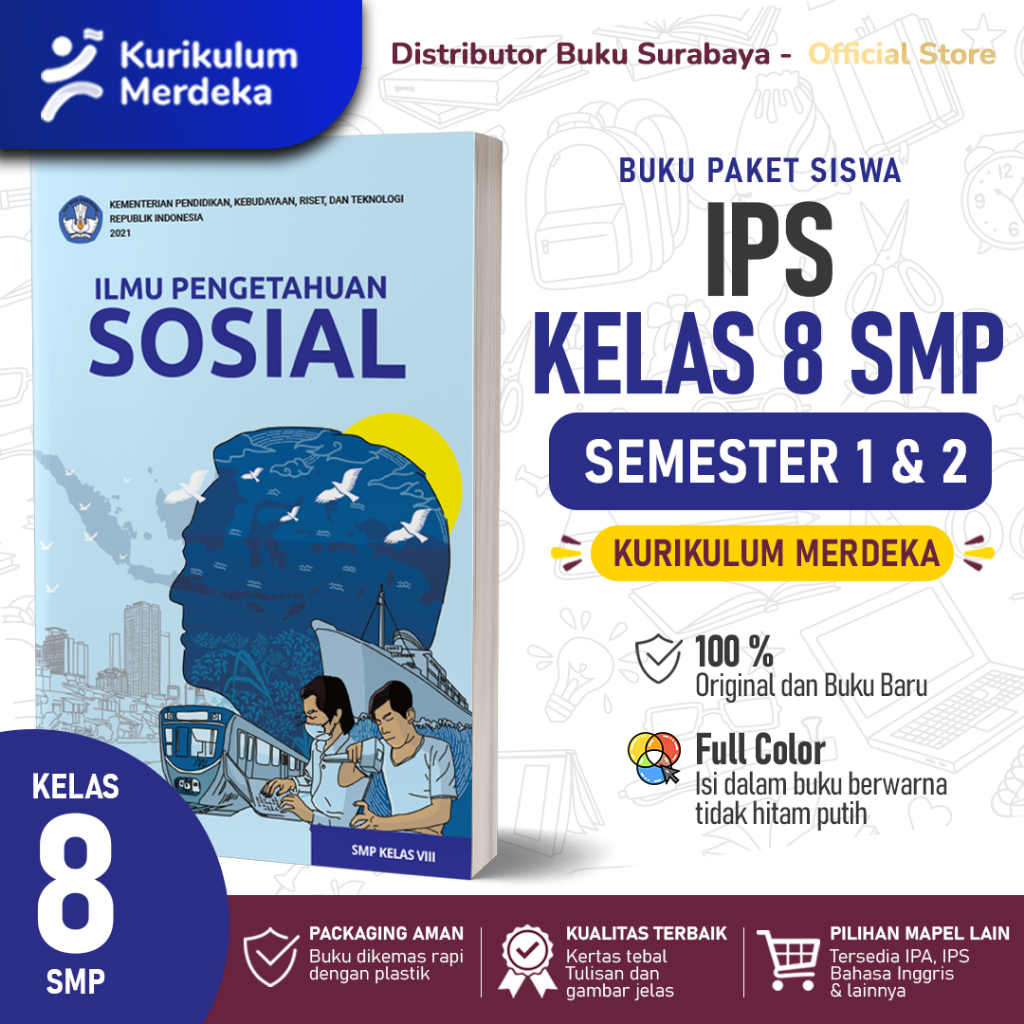 Jual Buku IPS Kelas 8 SMP Kurikulum Merdeka Full Color | Shopee Indonesia