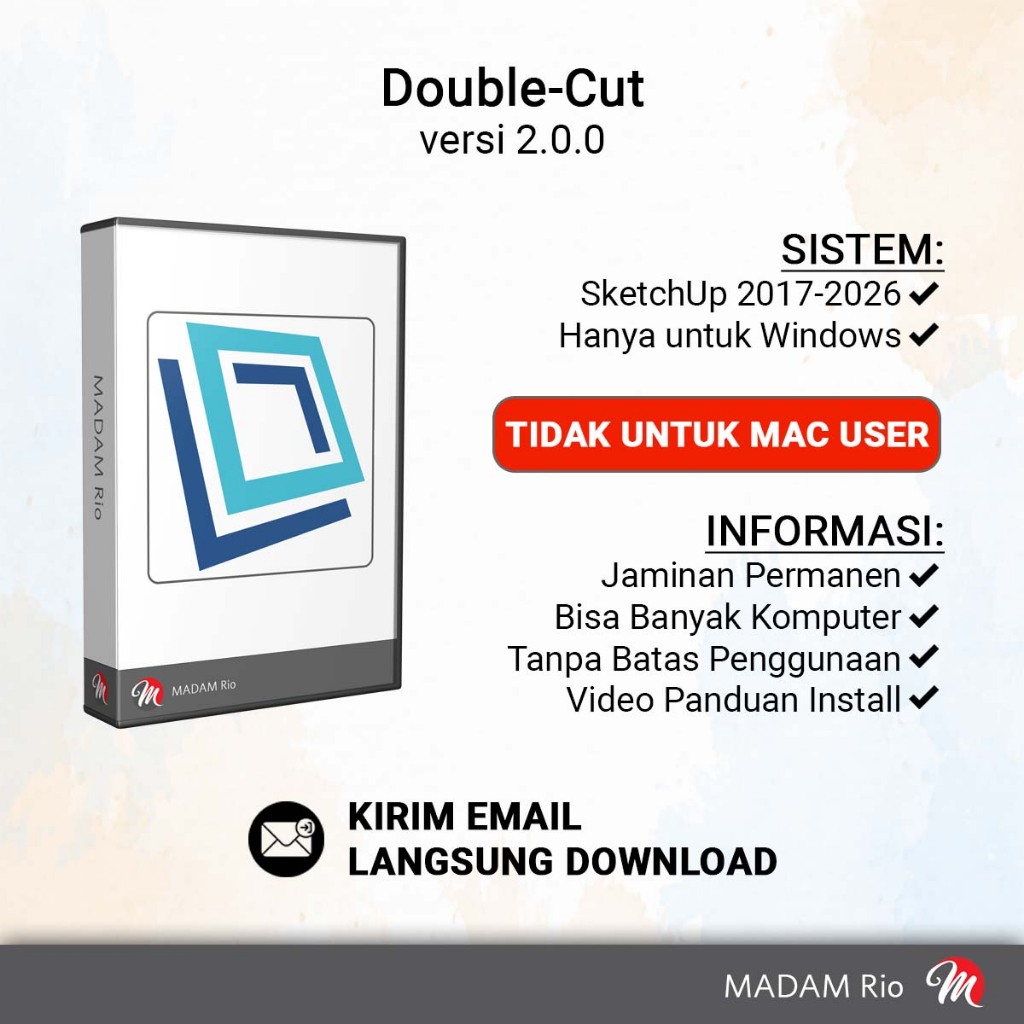 Double Cut 2 v2.0.0 Plugin SketchUp Full Versi Permanen