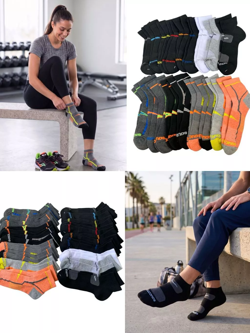 Kaos Kaki Lari Unisex Pria Wanita SCN Unisex Comfort Fit Performance Quarter Socks - 2463
