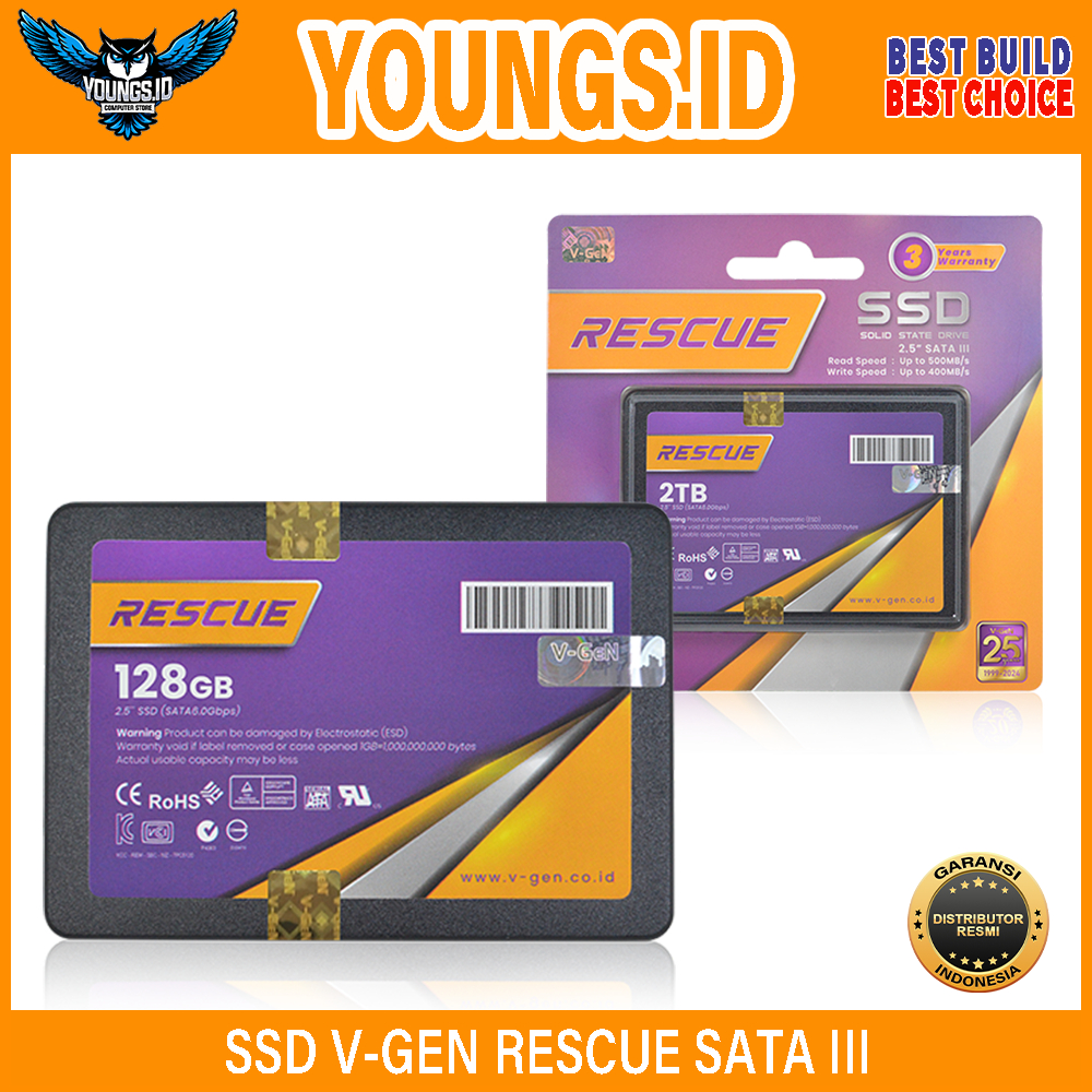 Jual SSD V-Gen RESCUE 128GB 256GB 512GB 1TB - 2.5
