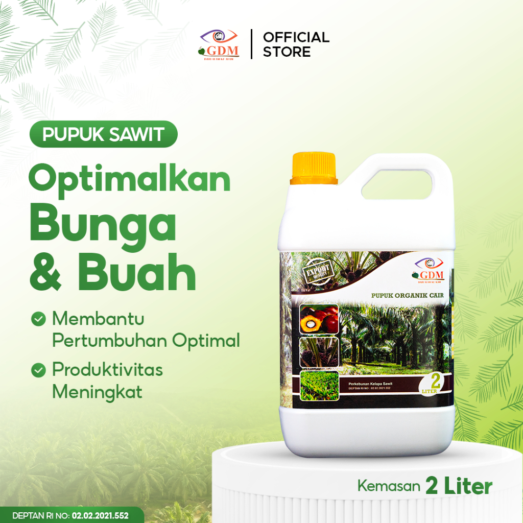 GDM Pupuk Kelapa Sawit 2L | Lebih Hemat untuk Pemupukan Rutin | TBS Meningkat & Tanaman Lebih Sehat