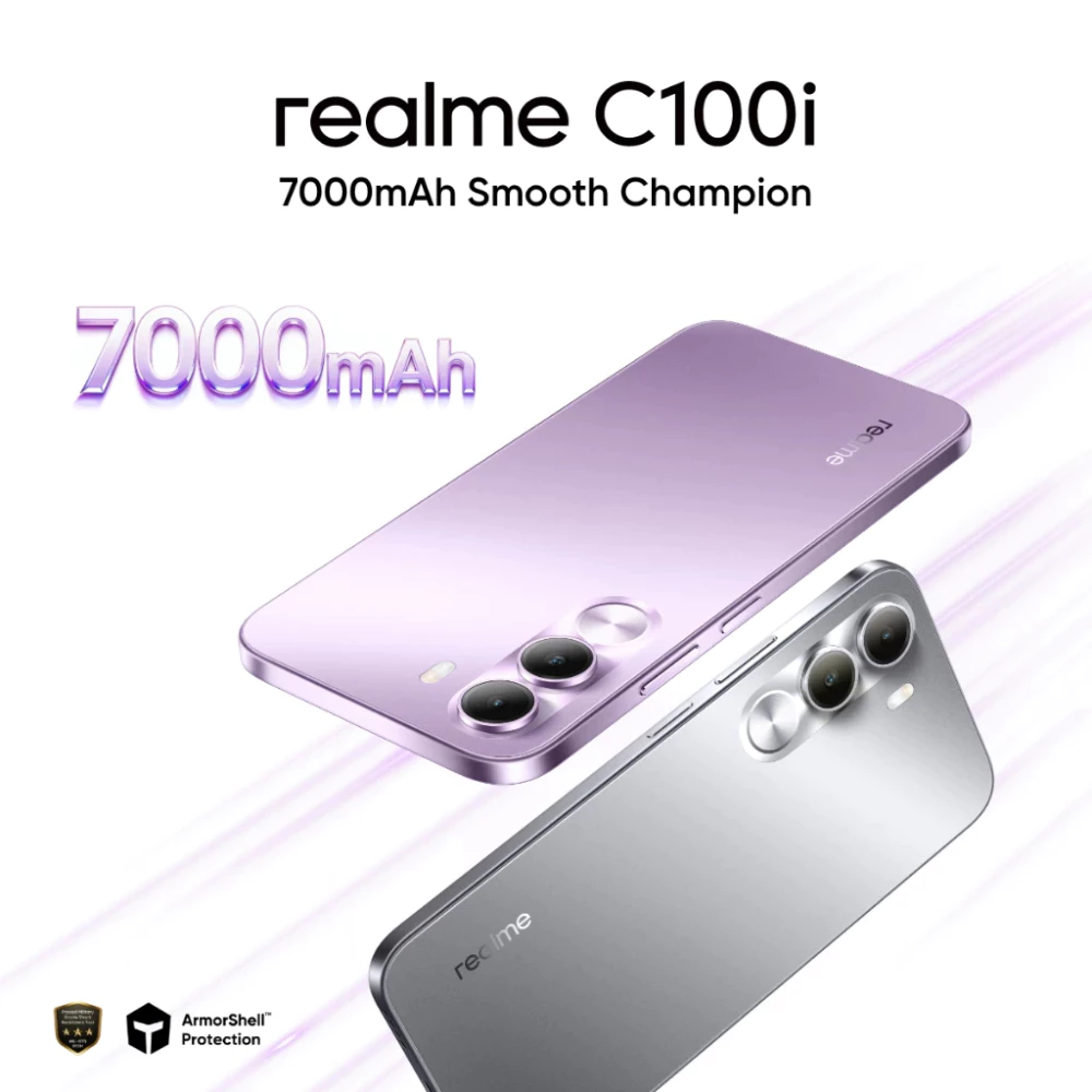 realme C100i 8GB 256GB 7000mAh Titan Battery 120Hz Display ArmorShell Protection IP64 | Rp2.048.000