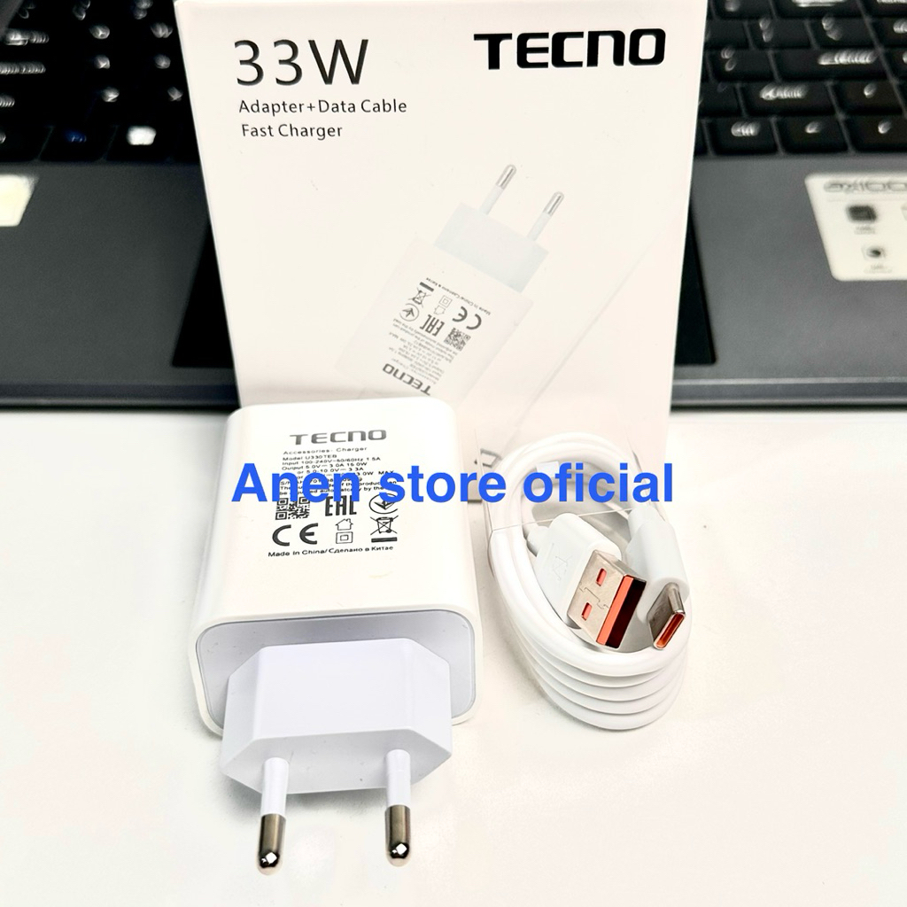 Jual Charger TECHNO 33 Watt Fast Charging Original | Shopee Indonesia