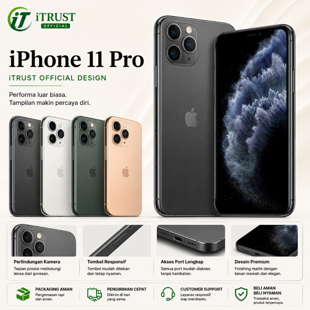 Jual IP 11 PRO 64GB 256GB SECOND FULLSET ORIGINAL MULUS NORMAL NO MINUS ...