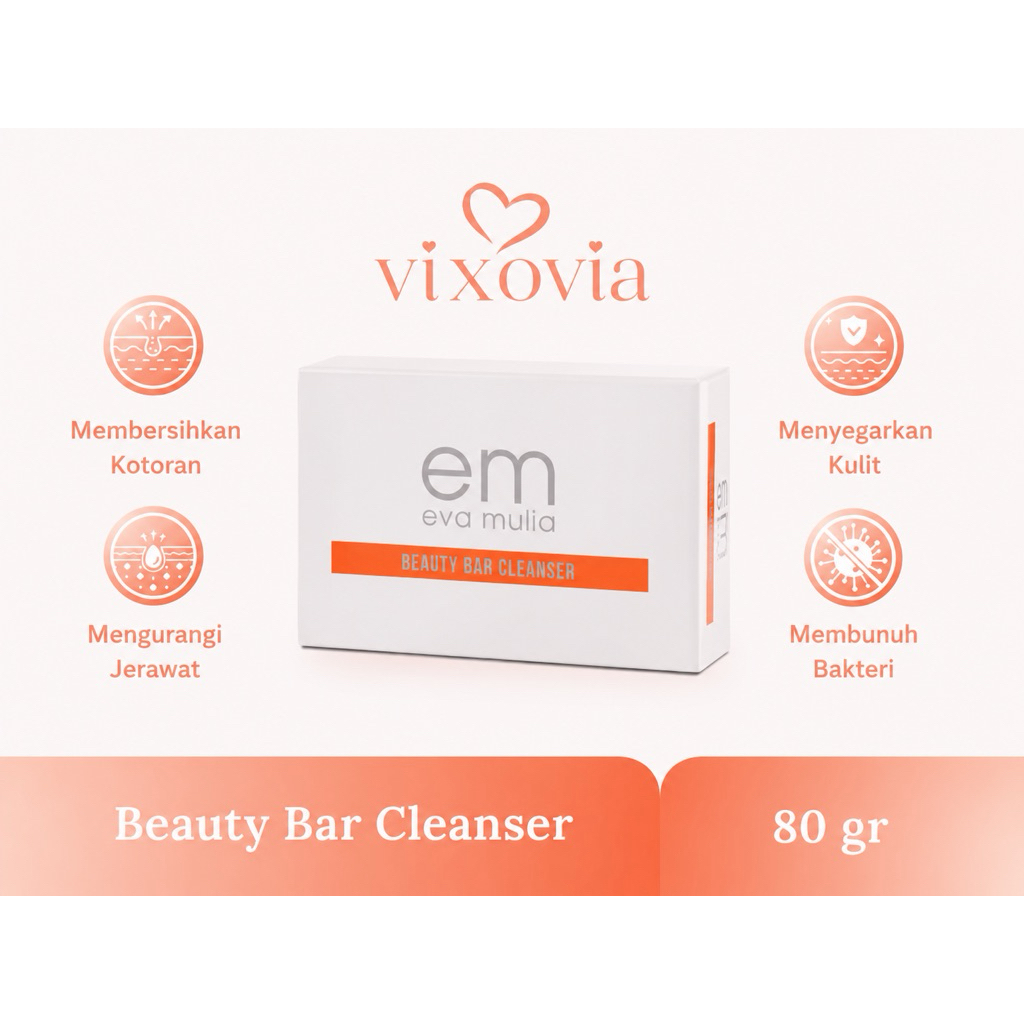 Eva Mulia Beauty Bar Cleanser 80gr - Sabun wajah untuk kulit wajah