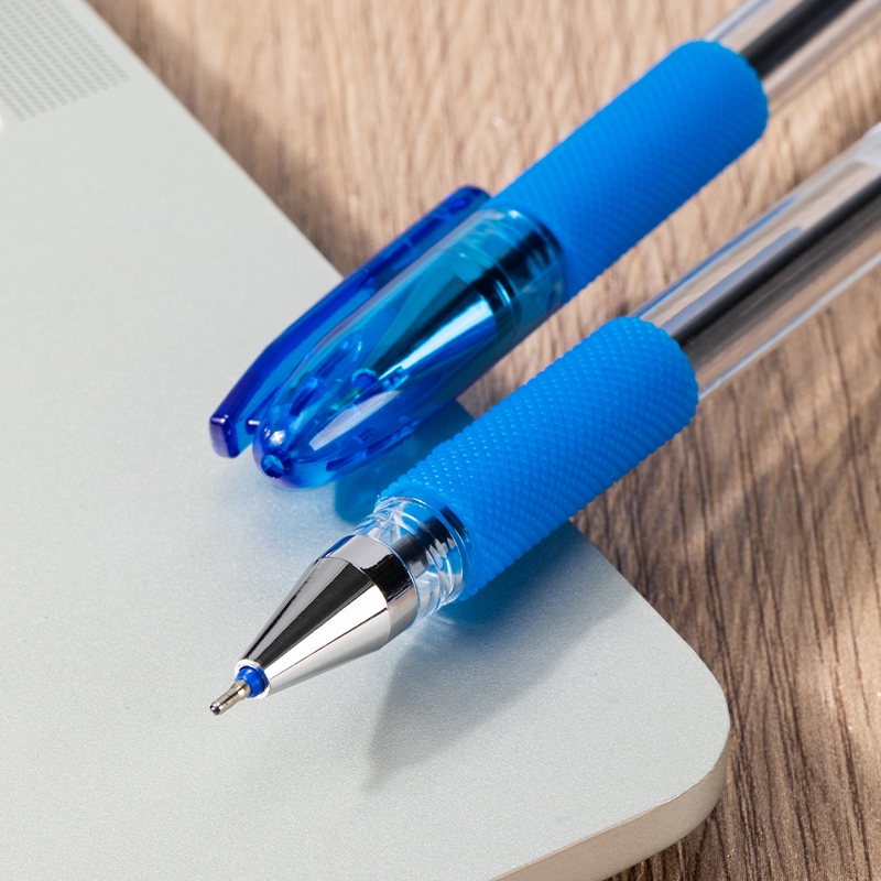 Bantex Pulpen 0.7 mm Ballpoint Ball Pen Tinta Hitam Viskositas Rendah Pegangan Karet Lembut BG6001 (5)