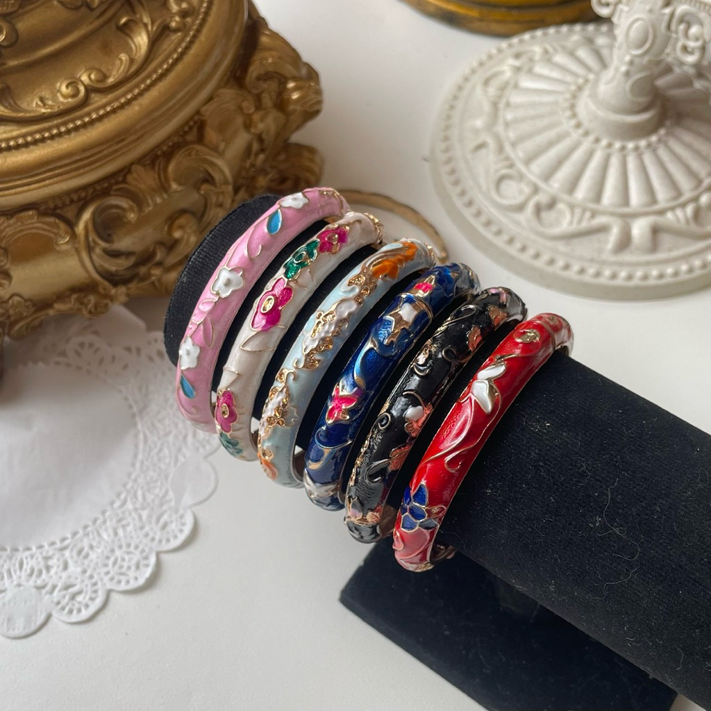 Jual Eyang Punya | Vintage Enamel Bangle Cloisonne gelang antik cantik ...