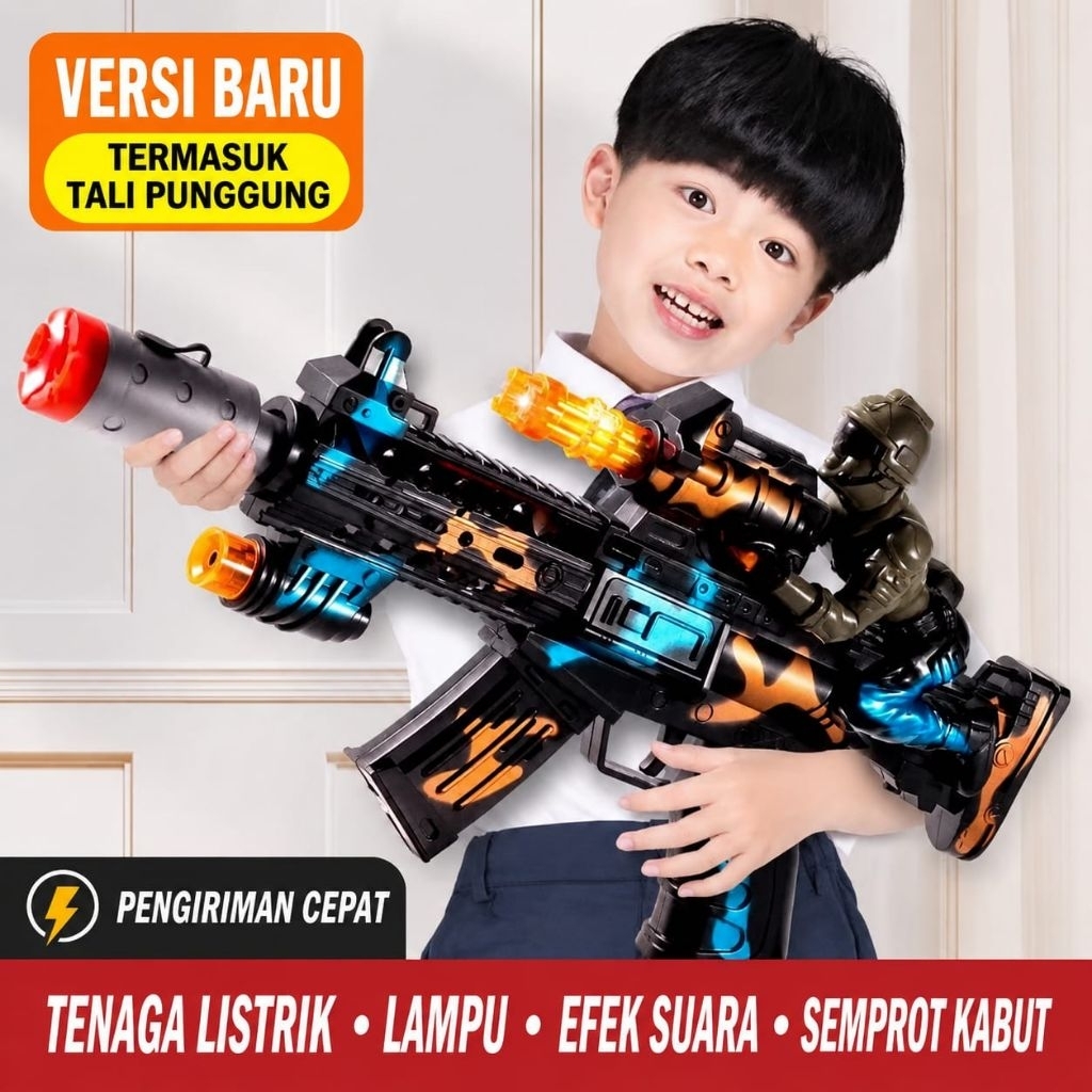 Jual 1151 mainan anak pistol tembakan mengeluarkan asap dan ada lampu ...