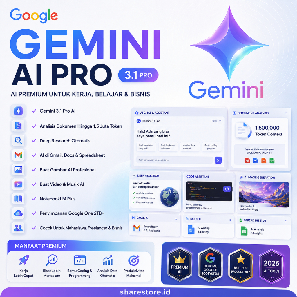 GEMINI AI PRO PREMIUM OFFICIAL INDONESIA