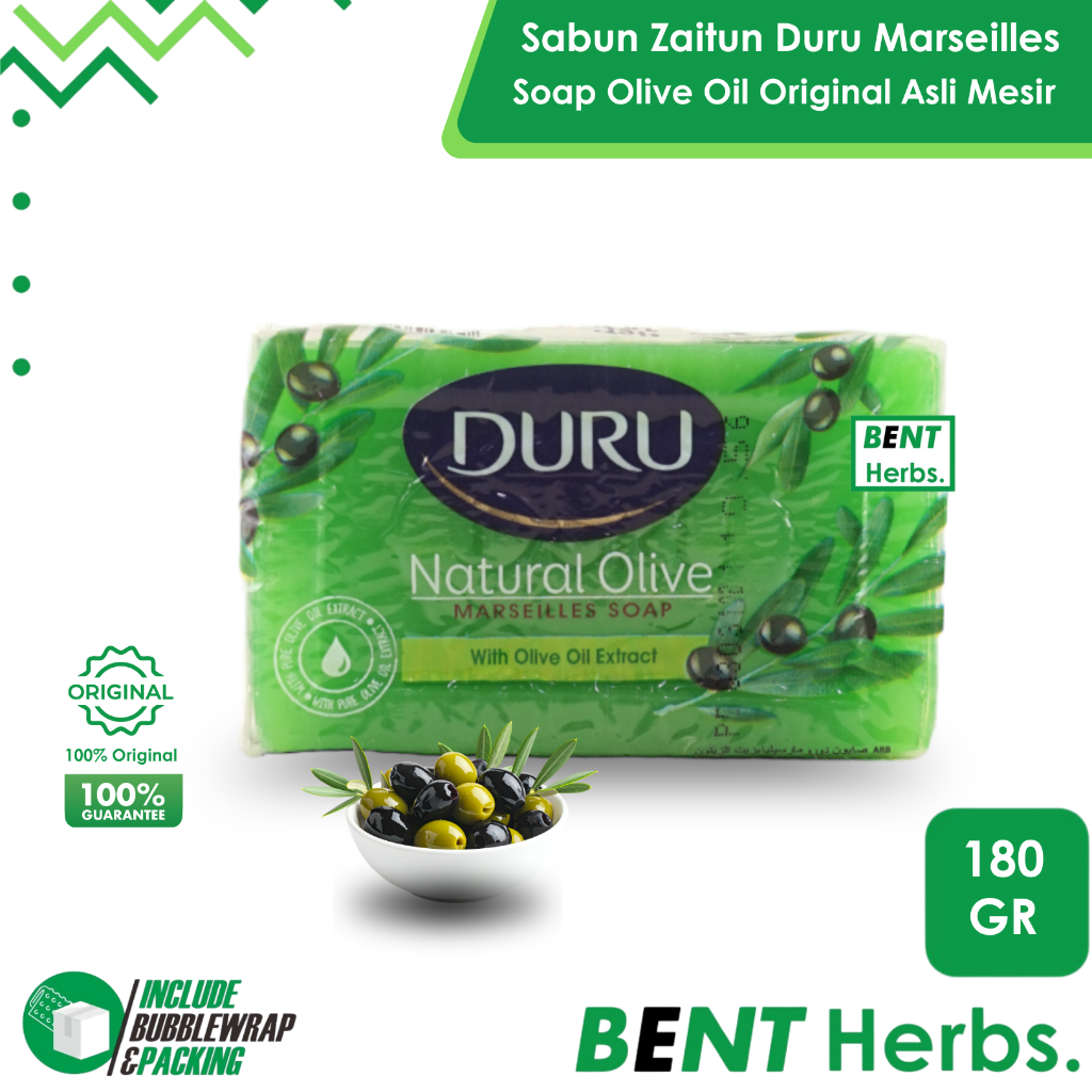 Sabun Zaitun Duru Marseilles Sabun Mandi Soap Olive Oil Original Asli Mesir 180 gr