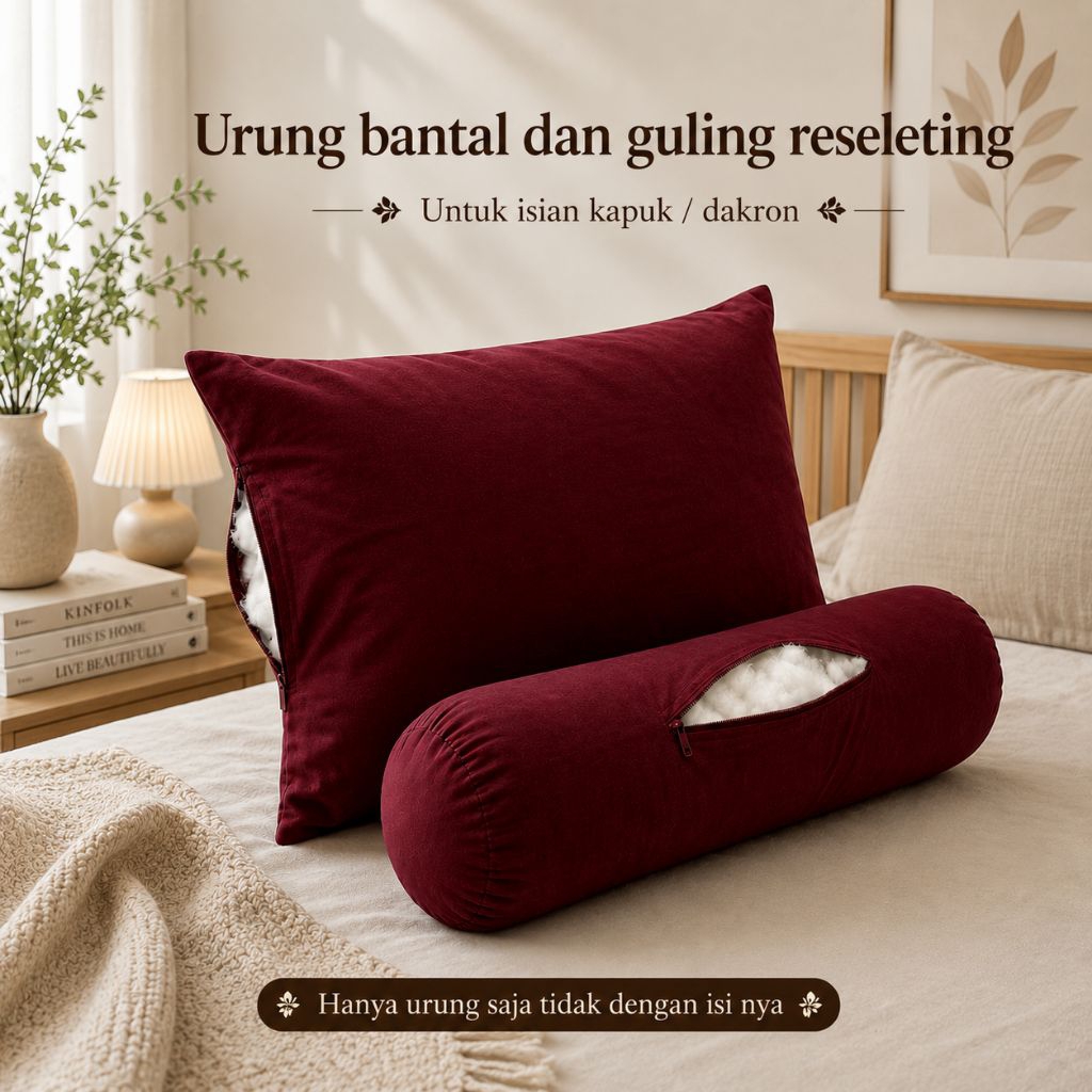 Jual urung bantal /wadah kapuk bahan polimikro motip embos ukuran urung ...