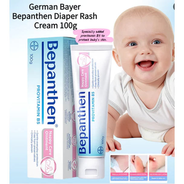 Jual German Bayer Bepanthen Diaper Rash Cream 100gr: A Healing Ointment ...