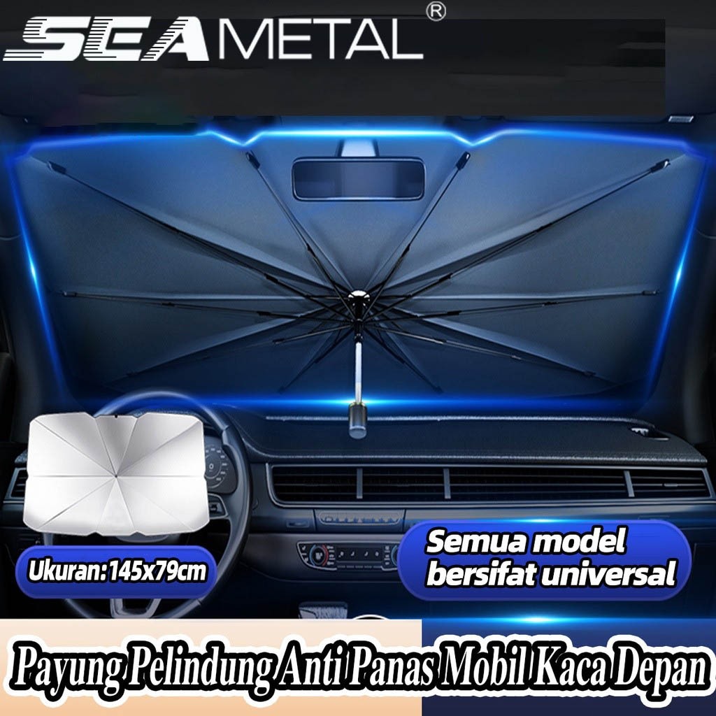 SEAMETAL Payung Pelindung Kaca Depan Mobil / Aksesoris Mobil Payung Pelindung Kaca Depan / Payung Mobil Anti Panas Block UV