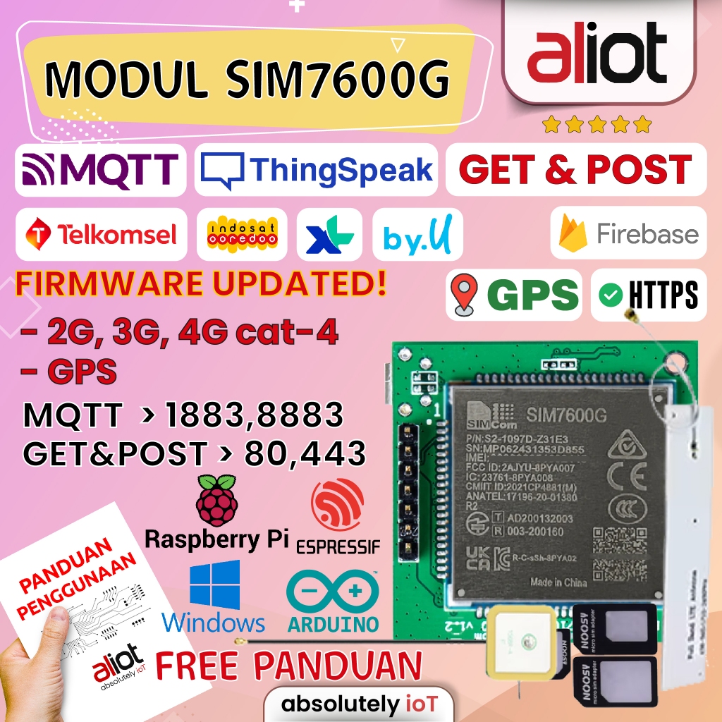 Jual SIM7600G MODUL LTE SIM7600G SIM7600 modul 4g Lte cat-4 bukan ...