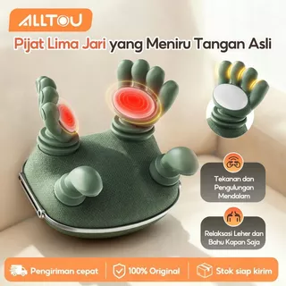 ALLTOU Selendang Pijat Elektrik Multifungsi Portabel Meniru Pijatan Tangan Asli Pemanas, Pemijat Bahu Leher Punggung Pinggang Redakan Nyeri Otot & Lelah