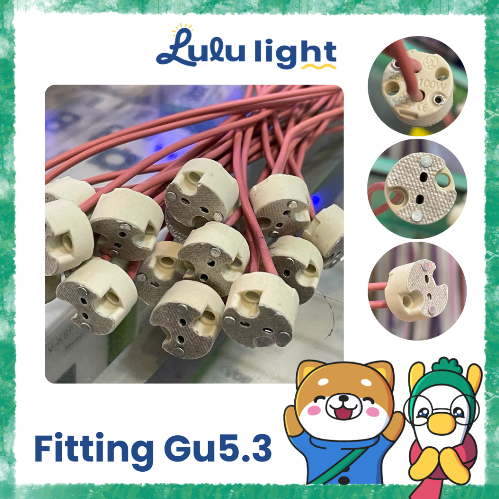 Jual Fiting Lampu Halogen MR16 / Soket GU5.3 / Fitting Tusuk/ Sambungan ...