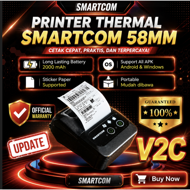Jual SMARTCOM Printer Thermal Bluetooth SMARTCOM V2 EPX583 Printer ...