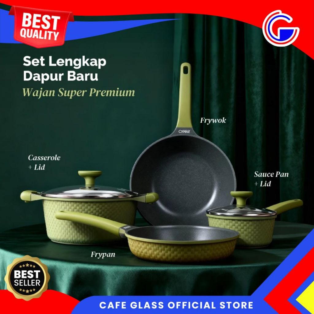 Frypan Cypruz-Panci Casserole-Sauce Pan-Anti Lengket dan Karat