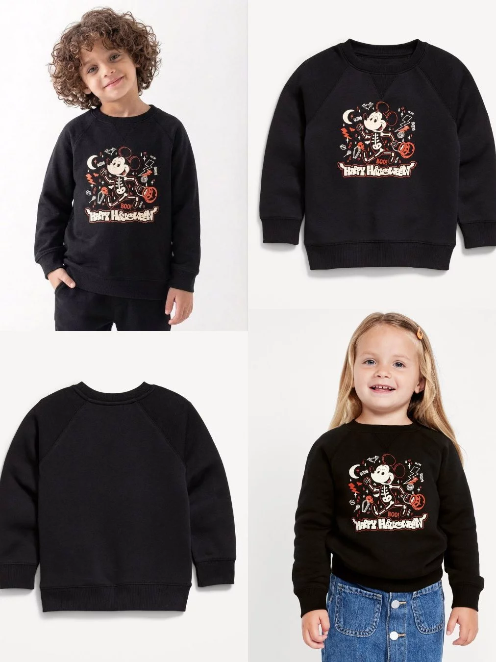 Sweater Anak Bahan Fleece Logo Mick*y Mouse OLN Graphic Unisex Sweatshirt - 2564