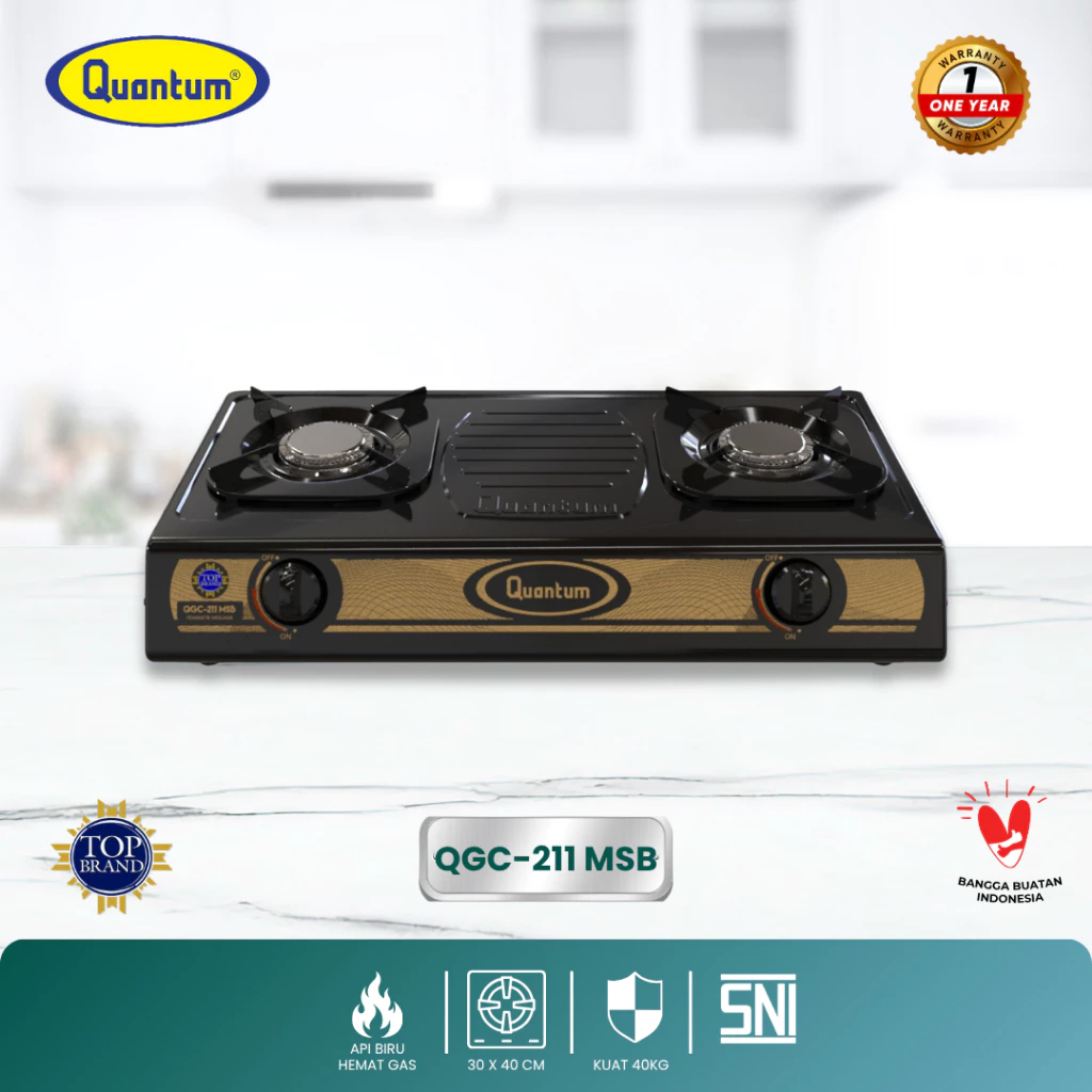 Kompor Gas Quantum 2 Tungku - QGC 211 MS - foto 1