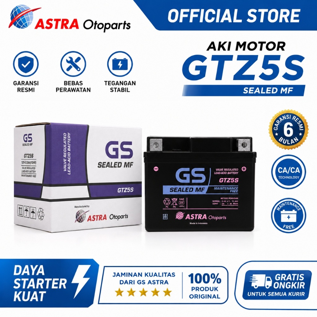 Aki Motor Jupiter MX New / 135, Jupiter Z 115, New Jupiter Z1, Jupiter Z Robot GS GTZ5S Aki Kering Original Astra