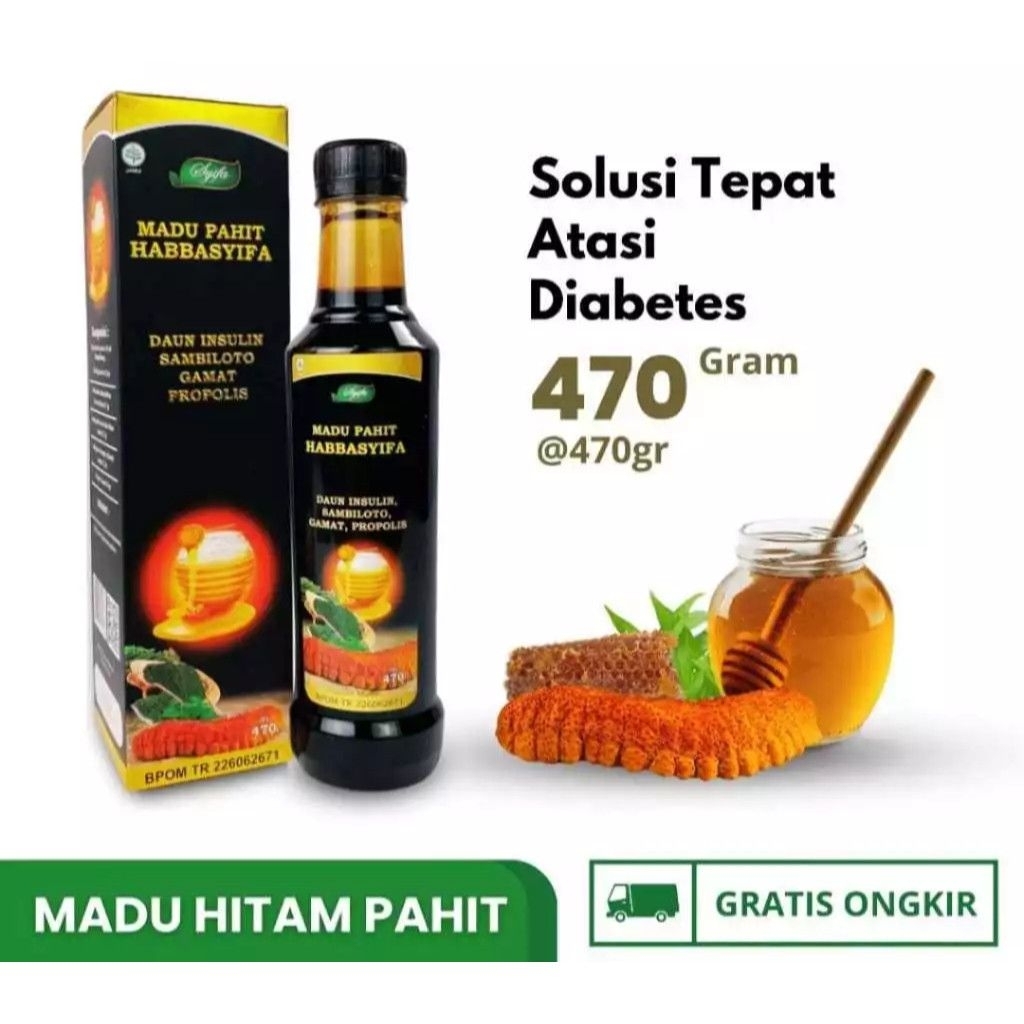 MADU HITAM PAHIT - Habbasyifa - Obat Kencing Manis Diabetes - BPOM Halal 470 gr
