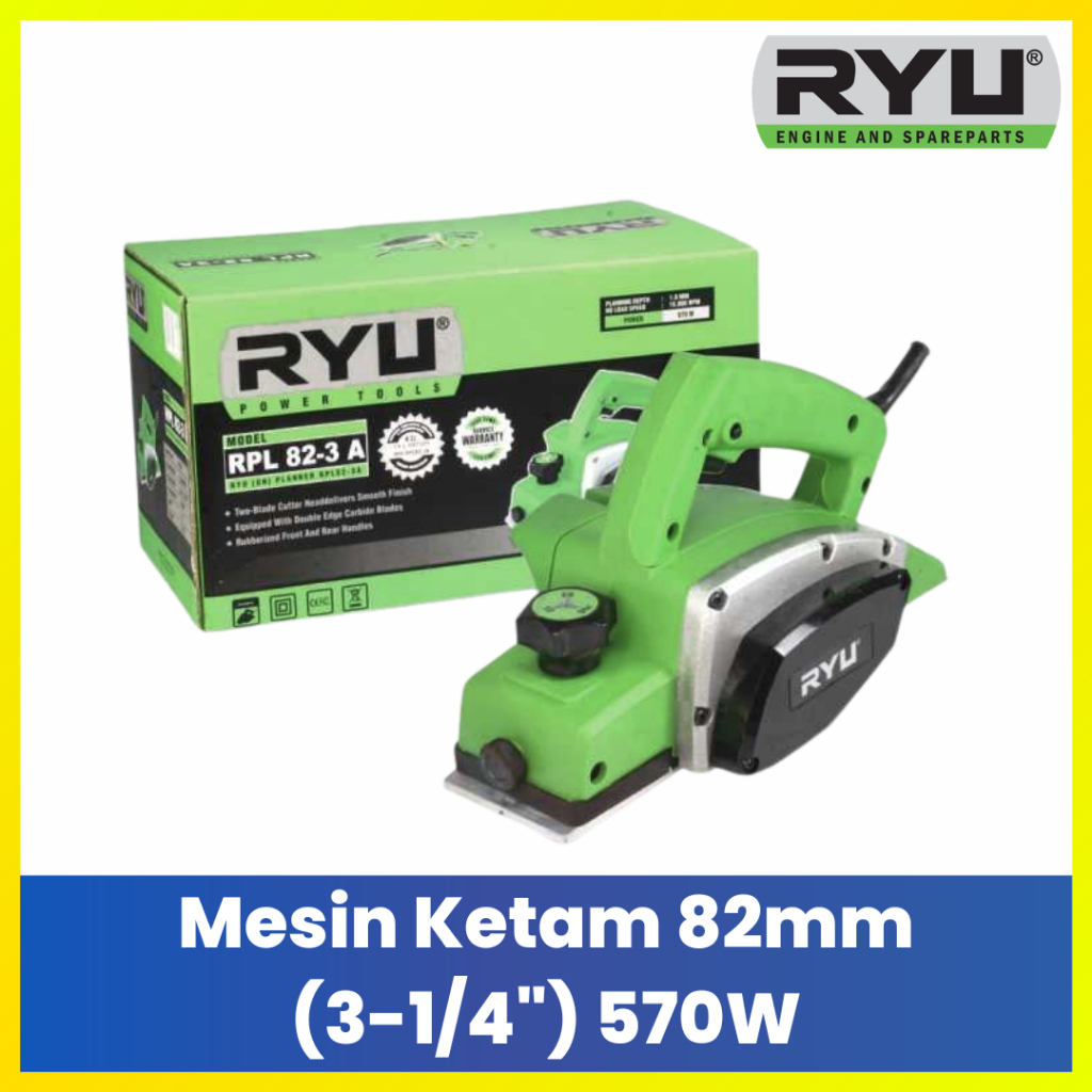 Jual RYU RPL 82-3A Mesin Pasah Kayu Listrik 82 mm Alat Serut Ketam ...
