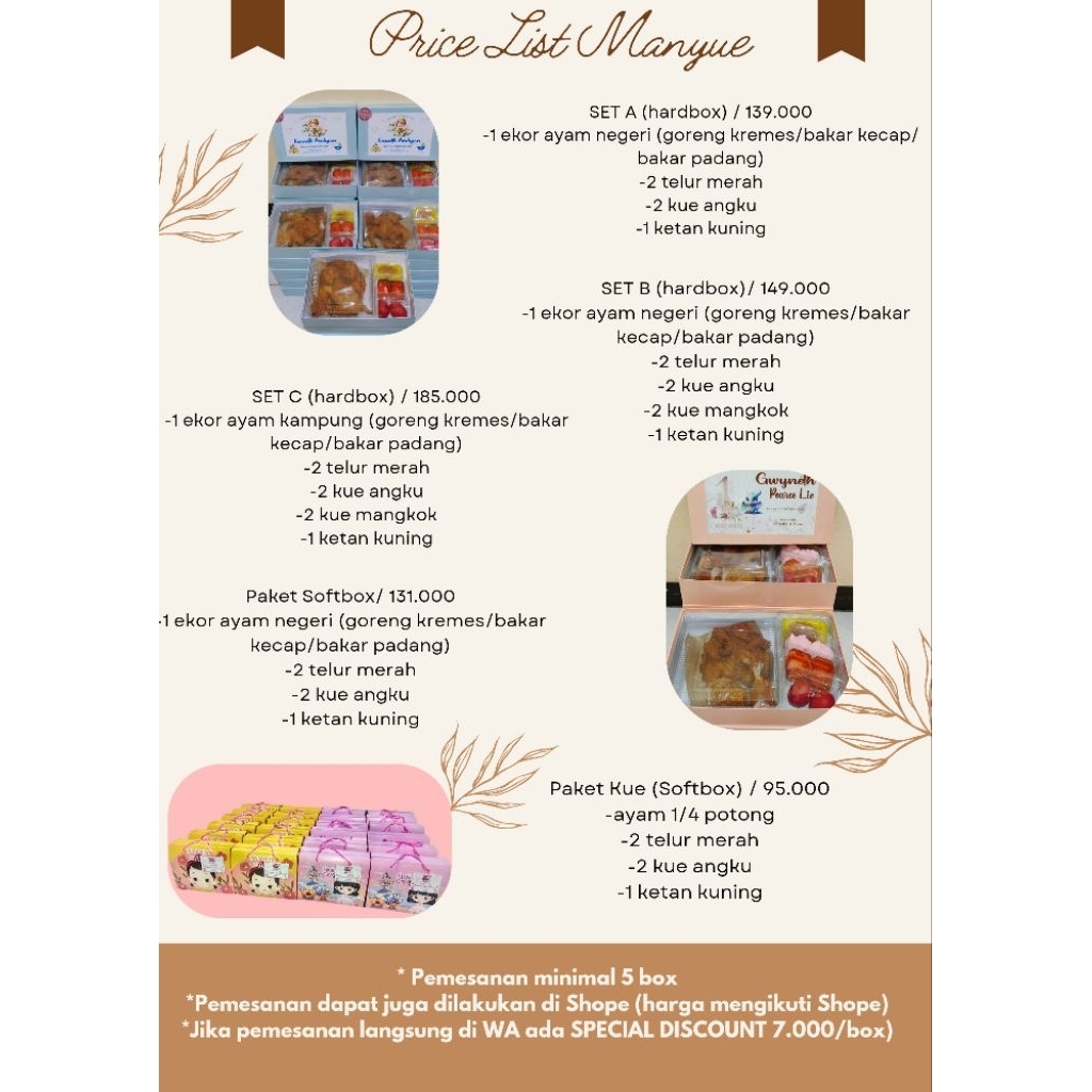 Jual Hampers bingkisan satu bulan bayi/ manyue set/ hamper ulang tahun ...