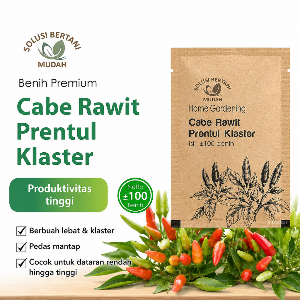 Biji - Bibit Benih Sayuran Cabe Rawit Prentul Klaster Unggul