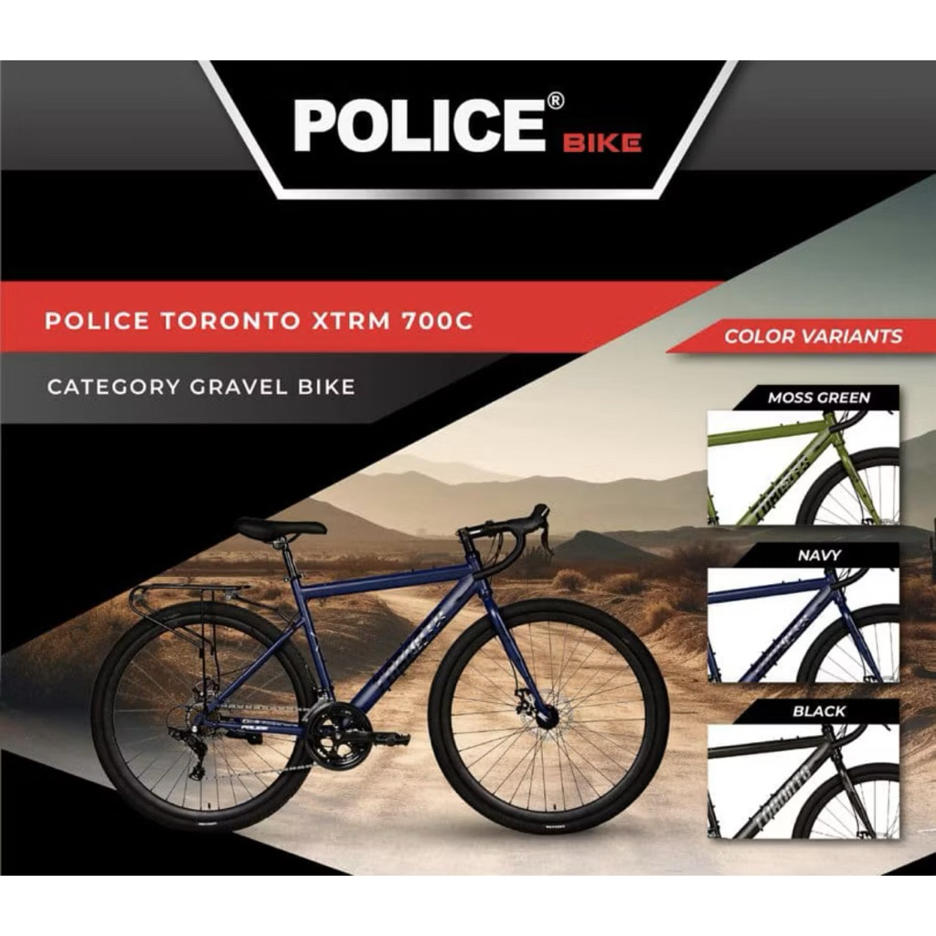 Jual Sepeda Police Gravel Toronto XTRM 700 C Terbaru SNI | Shopee Indonesia