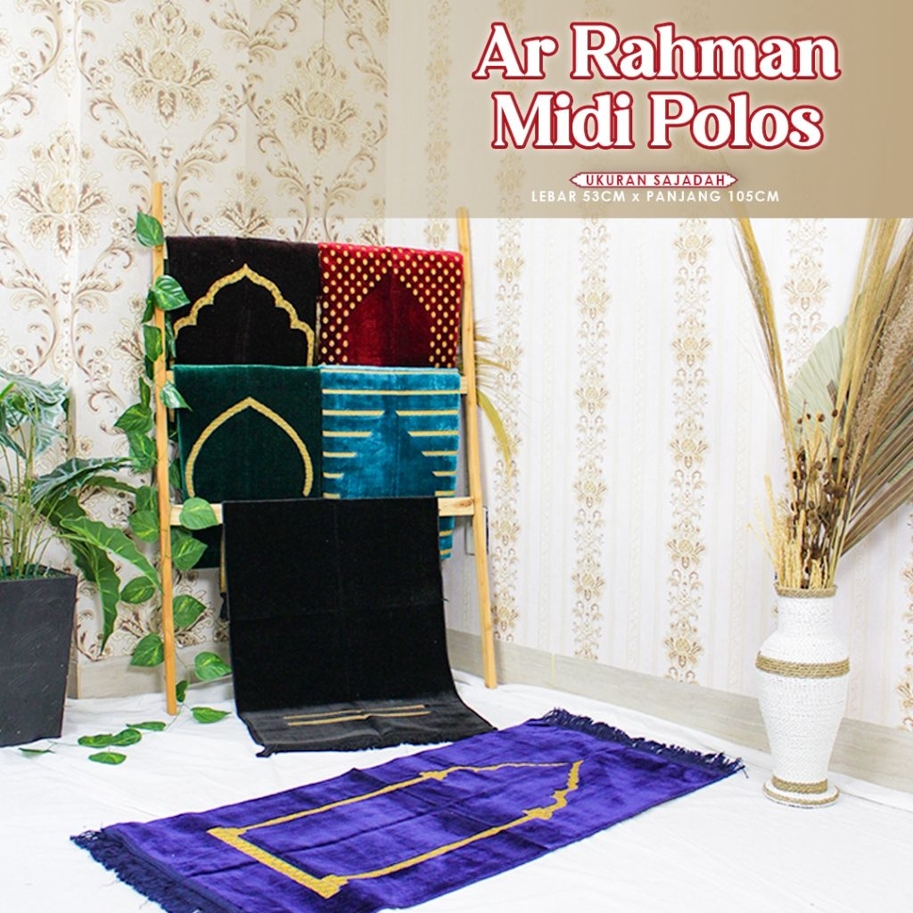 Sajadah Turkey Midi Polos / Sajadah Ar Rahman Polos Midi