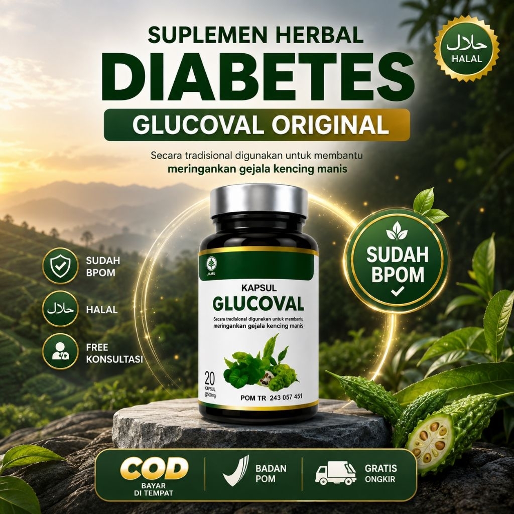 (BPOM SEGEL) GLUCOVAL DIABETAPLUS untuk penderita diabetes dan guldar aman bpom halal CO...