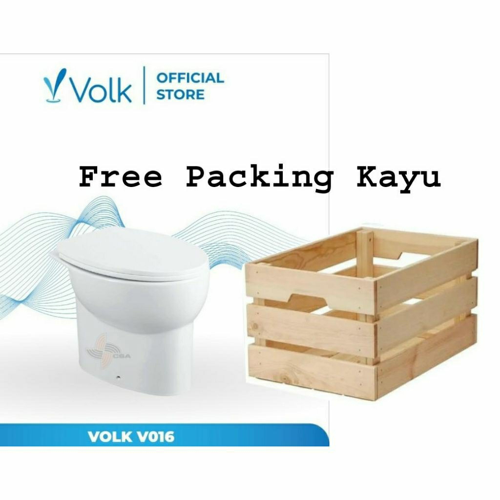 Kloset Duduk Siram Manual Murah Volk 016 (FREE PACKING KAYU) Pare Kediri