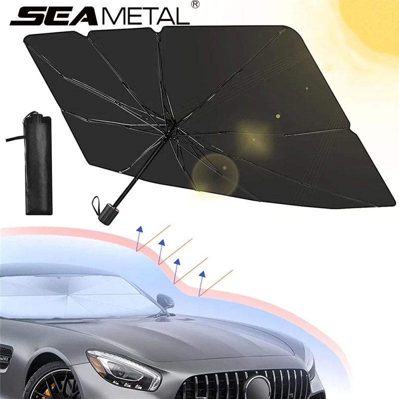Bagus Payung Pelindung Anti Panas Mobil Kaca Depan Umbrella Sunshade SEAMETAL