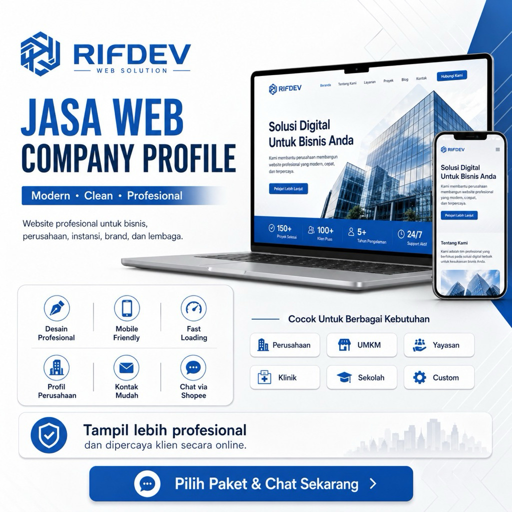 Jasa Web Company Profile Profesional | Website Perusahaan Bisnis Instansi